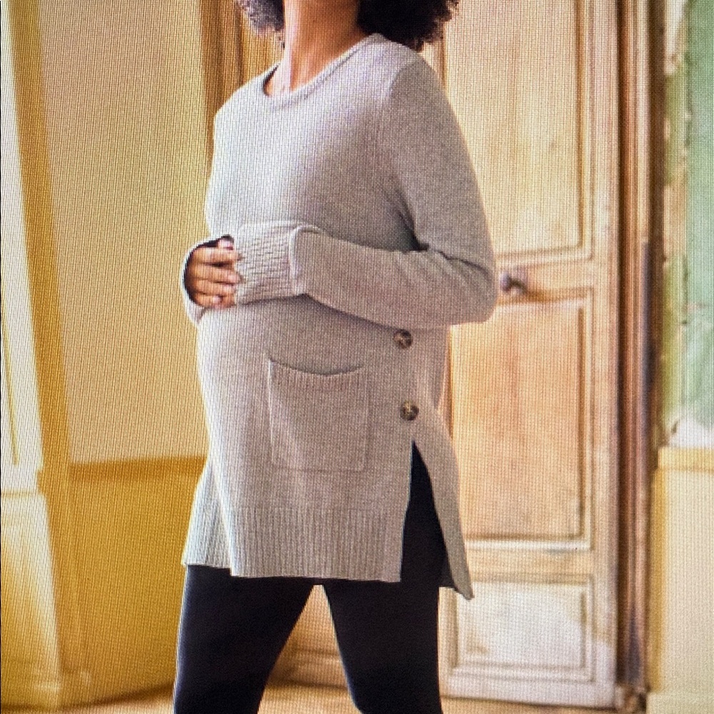 Vibrant Red Button-Side Sweater - image 2